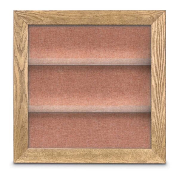 Outdoor Enclosed Combo Board, 42"x32", Black Frame/Burgundy & Forbo